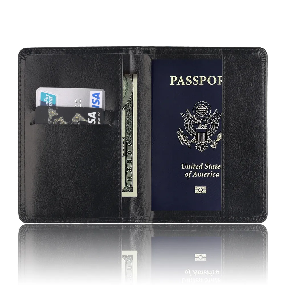Мужские wo мужские унисекс держатели для карт, универсальный держатель для паспорта, защитный кошелек, визитница, мягкие кошельки для паспорта, Обложка, кошелек для карт