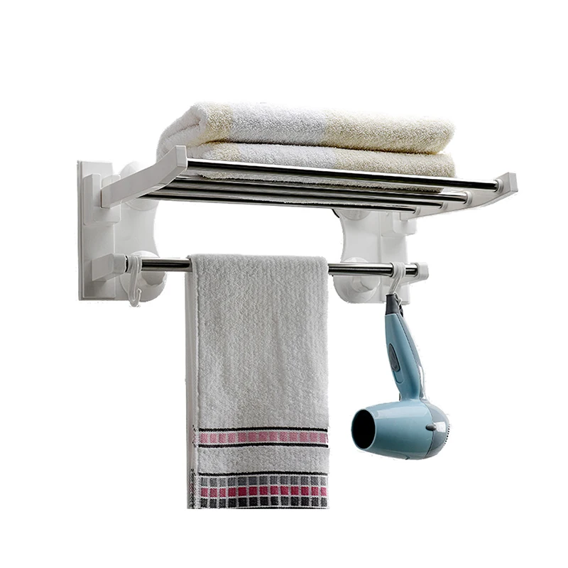 

Strong suction cup towel rack bathroom stainless steel towel rack bathroom towel rack double towel bar LO4236