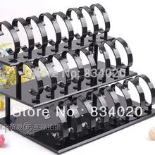 3-х уровневый Одежда высшего качества акриловый ювелирный дисплей стенд для 24 Браслеты подставка под часы витрина для часов