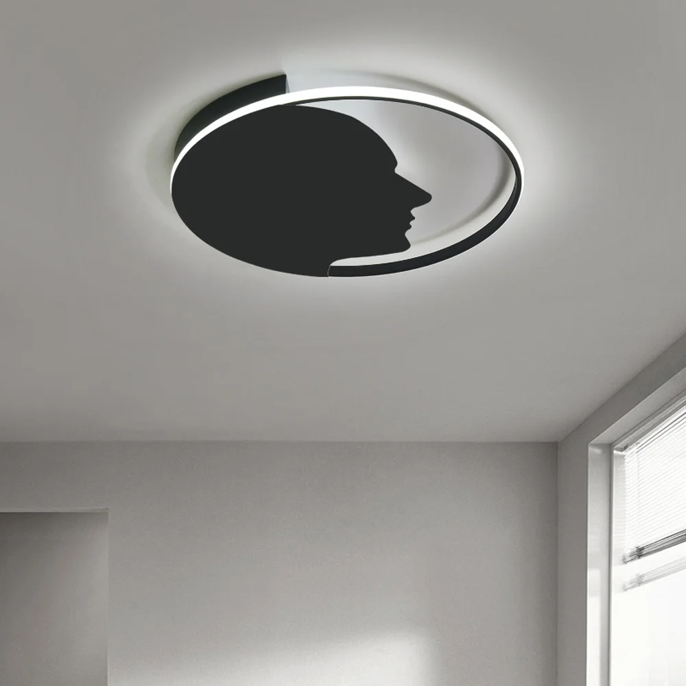 

Bedroom light simple modern personality LED aluminum lamp creative light minimalist light black and white Nordic study LU8141829