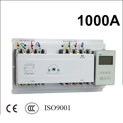

3 poles 3 phase ats 1000A automatic transfer switch with English controller