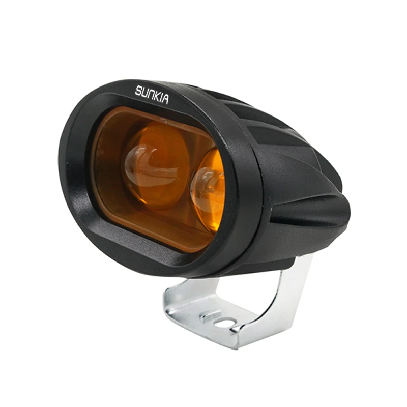 SUNKIA Автомобильный светодиодный фонарь 20 Вт 2000 лм, вспомогательная фара для вождения мотоцикла, противотуманная фара, универсальная фара для велосипеда, Рабочая лампа для внедорожников, ATV 4WD