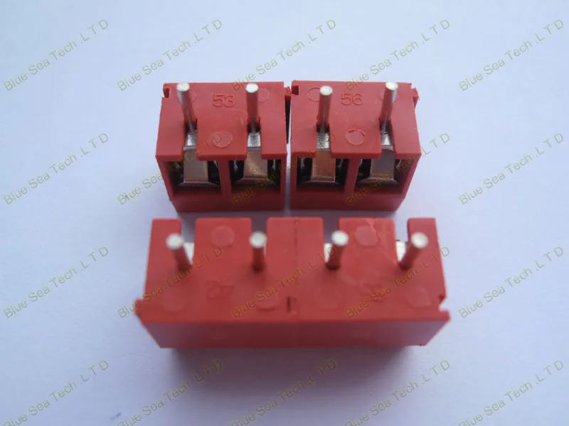 1000 шт. лучший красный KF301-2P 5,0 мм 2Pin PCB винтовой клеммный блок разъем, 300 В/16А(14-22AWG провод