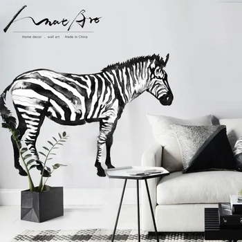 

Zebra wall stickers modern home decoration living room accessories diy nordic style kids decoration Black and white mural
