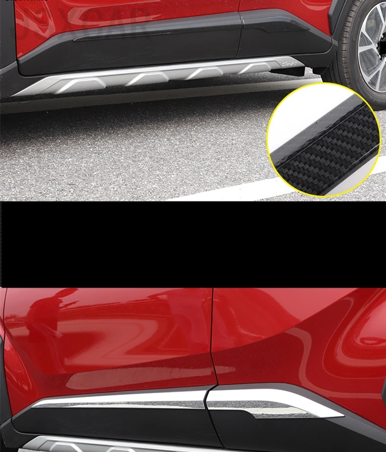 Для Toyota CHR C HR 2016 2019 Модифицированная специальная внешняя боковая юбка