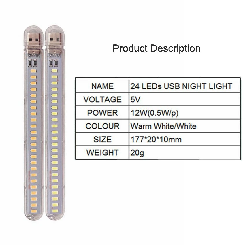 1 5-10 шт. 24 светодиодный s Mini 5V USB светодиодный Ночной светильник 12W светодиодные настольные лампы Портативный вспышка светильник для Мощность аккумуляторов ноутбуков походный светильник