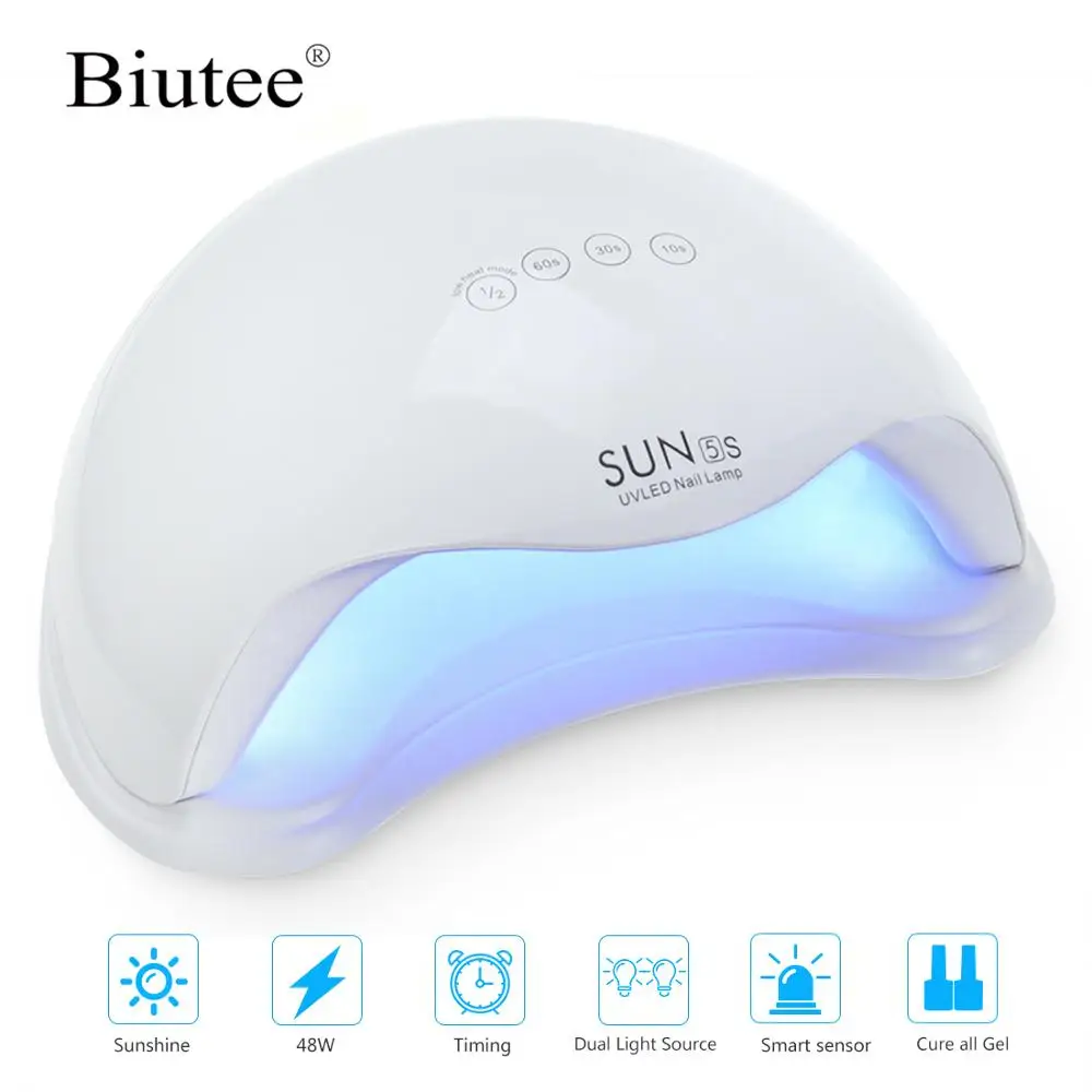 

Biutee 48W SUN 5X Plus UV 36LED Nail Lamp Dryer For Nails Dryer Ice Lamp For Manicure Gel Nail Drying Lamp For Gel Varnish