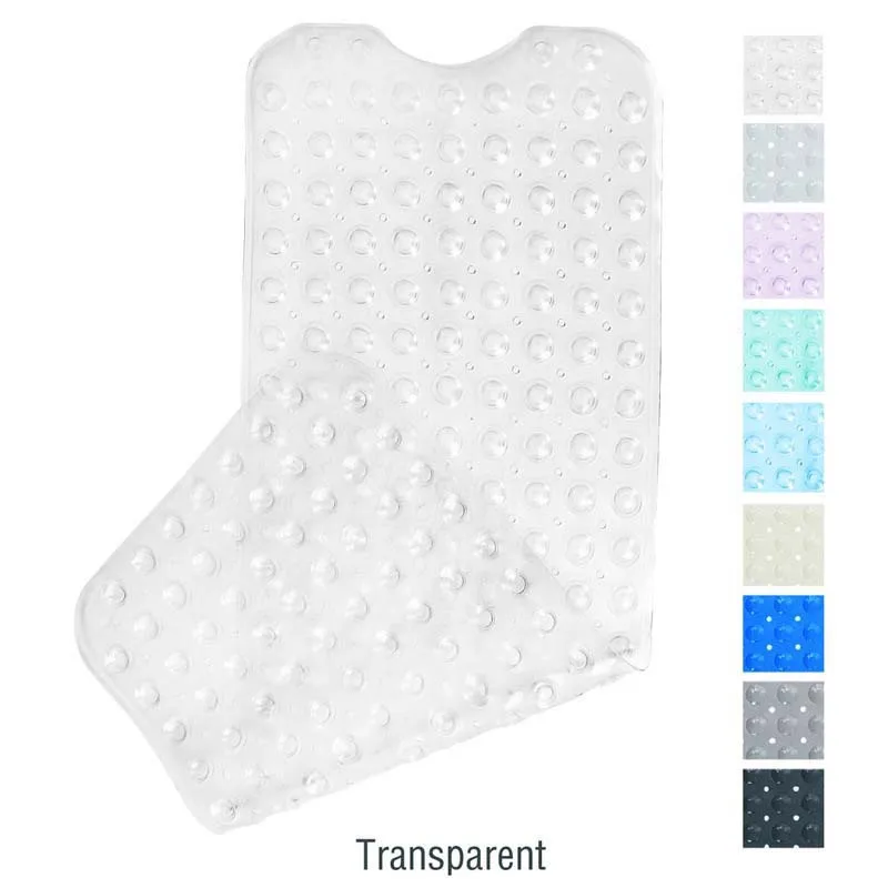 

New PVC Durable Bath Mat For Toilet Shower Bathroom Carpet Suction Anti Slip Sucker 100*40cm