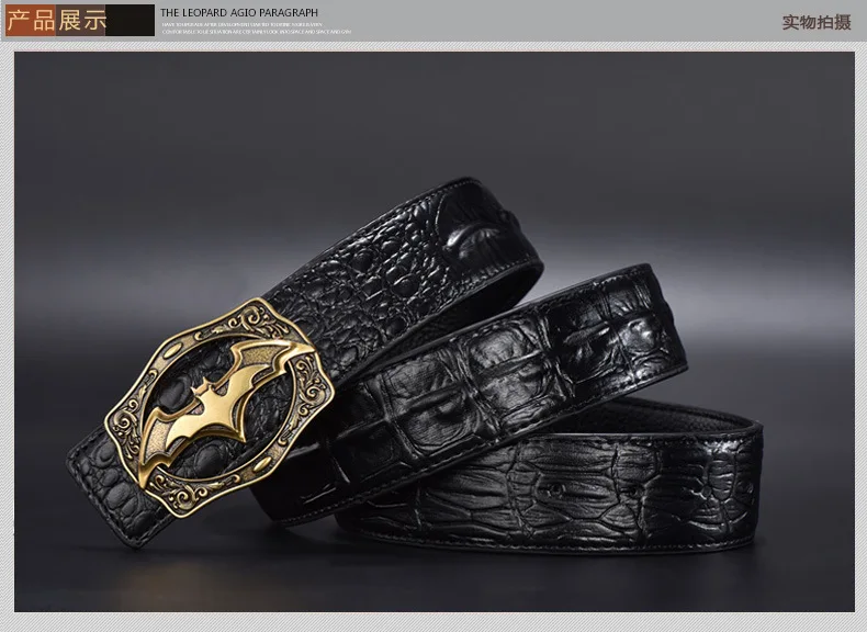 

2018 Men's belt fine alloy buckle with high-quality crocodile-belt men's belt