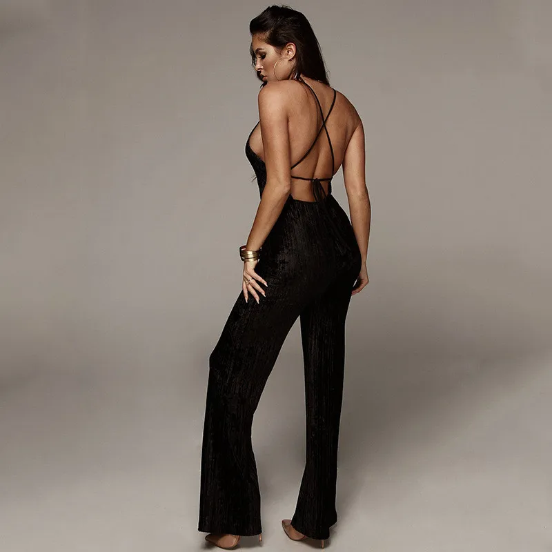 women sexy sleeveless halter casual jumpsuits 12_