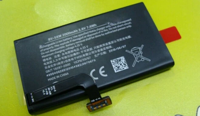 100 Genuine Battery For NOKIA BV 5XW Lumia 1020 EOS 2000mAh