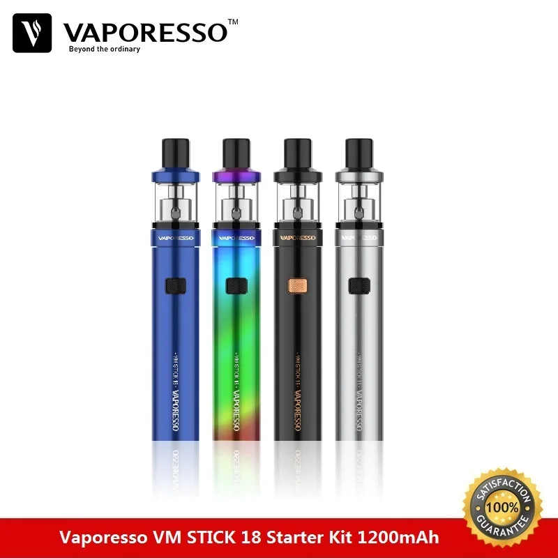 Vaporesso VM STICK 18 Starter Kit аккумулятор 1200 мАч с 2 мл Vape Tank EUC CCELL Coil Mesh Core электронная