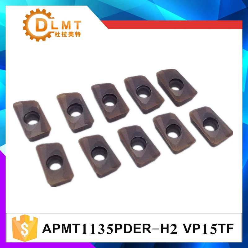 10 шт. APMT1135PDER H2 VP15TF APMT1135PDER M2 VP15TF карбидная вставка индексируемое фрезерование вставка