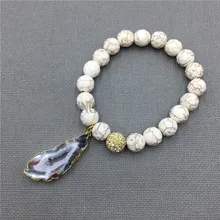 MY0536 полудрагоценные граненые браслеты из бусин хаулита с агатами кристаллами друзы кластерная подвеска pulseira feminina