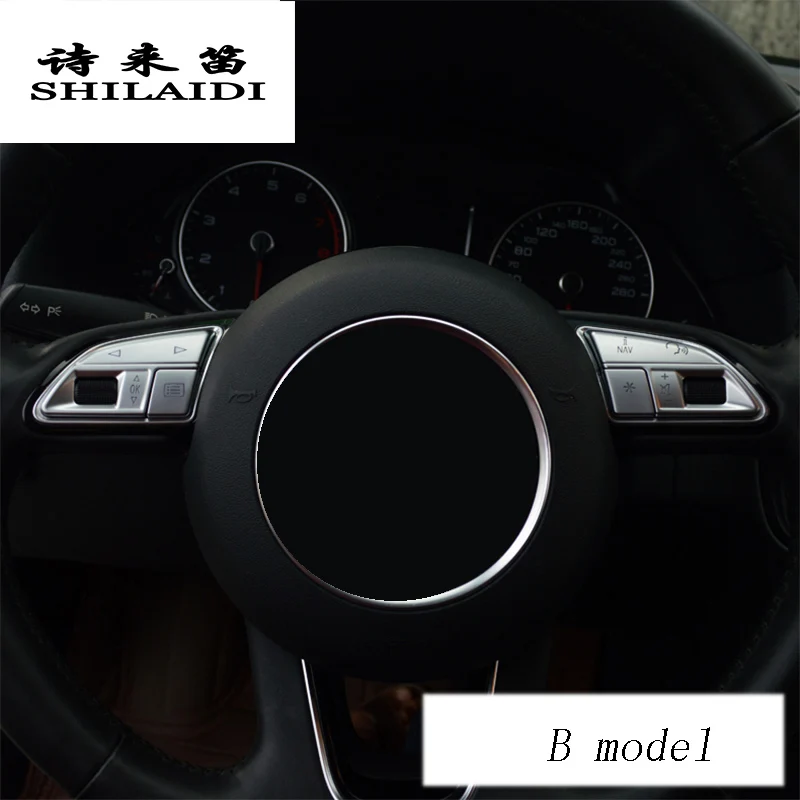 Автомобильный Стайлинг, кнопки рулевого колеса, декоративные накладки, наклейки для Audi Q3 Q5 A1 A3 8 в A4 B8 A5 A7, интерьерные авто аксессуары