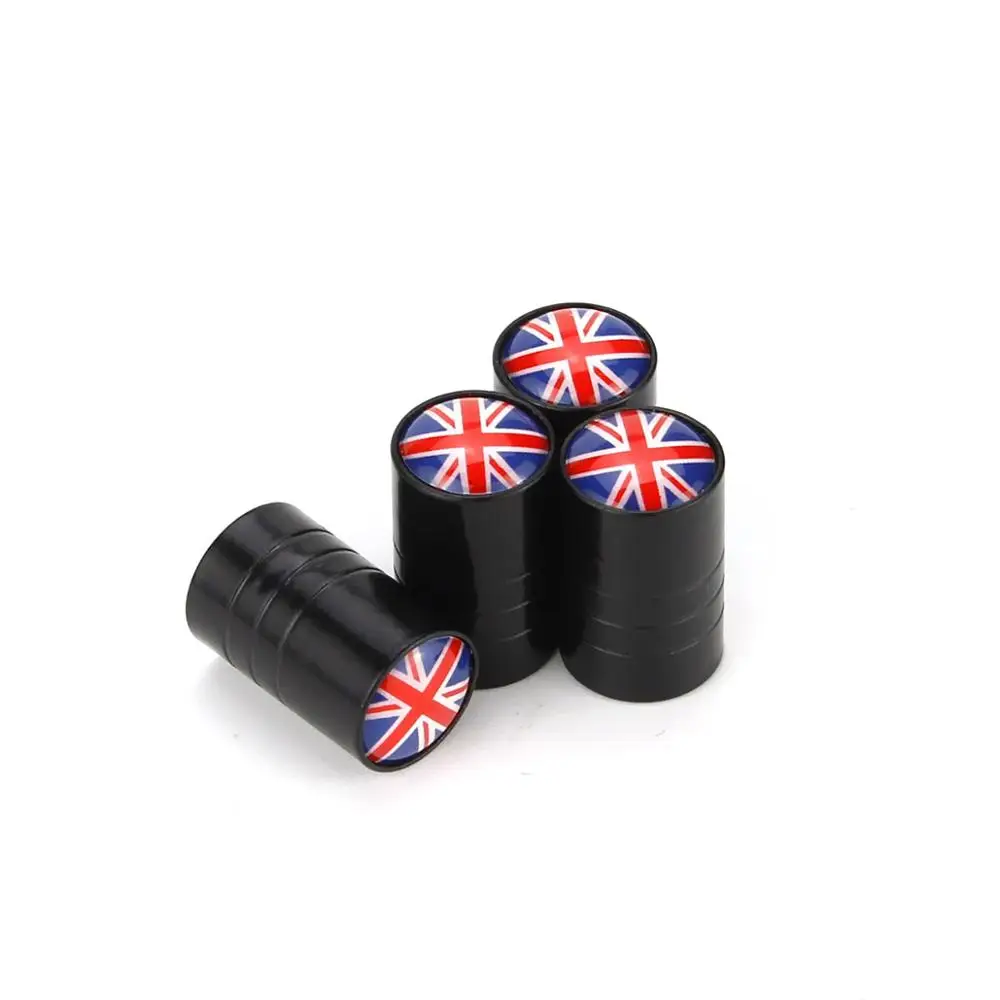 10 наборы для ухода за кожей автомобильных шин клапан кепки металлический клапан шин вентиль, крышка автомобиля логотип авто запчасти - Цвет: United Kingdom