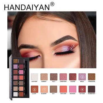 

HANDAIYAN Fashion Eyeshadow Palette 14Color Matte EyeShadow Nude Eye Makeup Cosmetic Glitter Eye Shadow Women Makeup Palette
