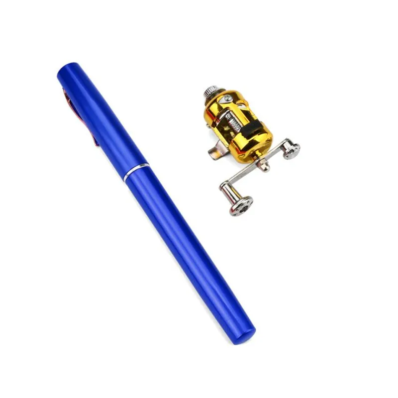 Fishing rod  Mini Portable Pocket Fishing Accessories Fish Pen Shape Aluminum Alloy Fishing Rod Pole Reel 2017 New #2