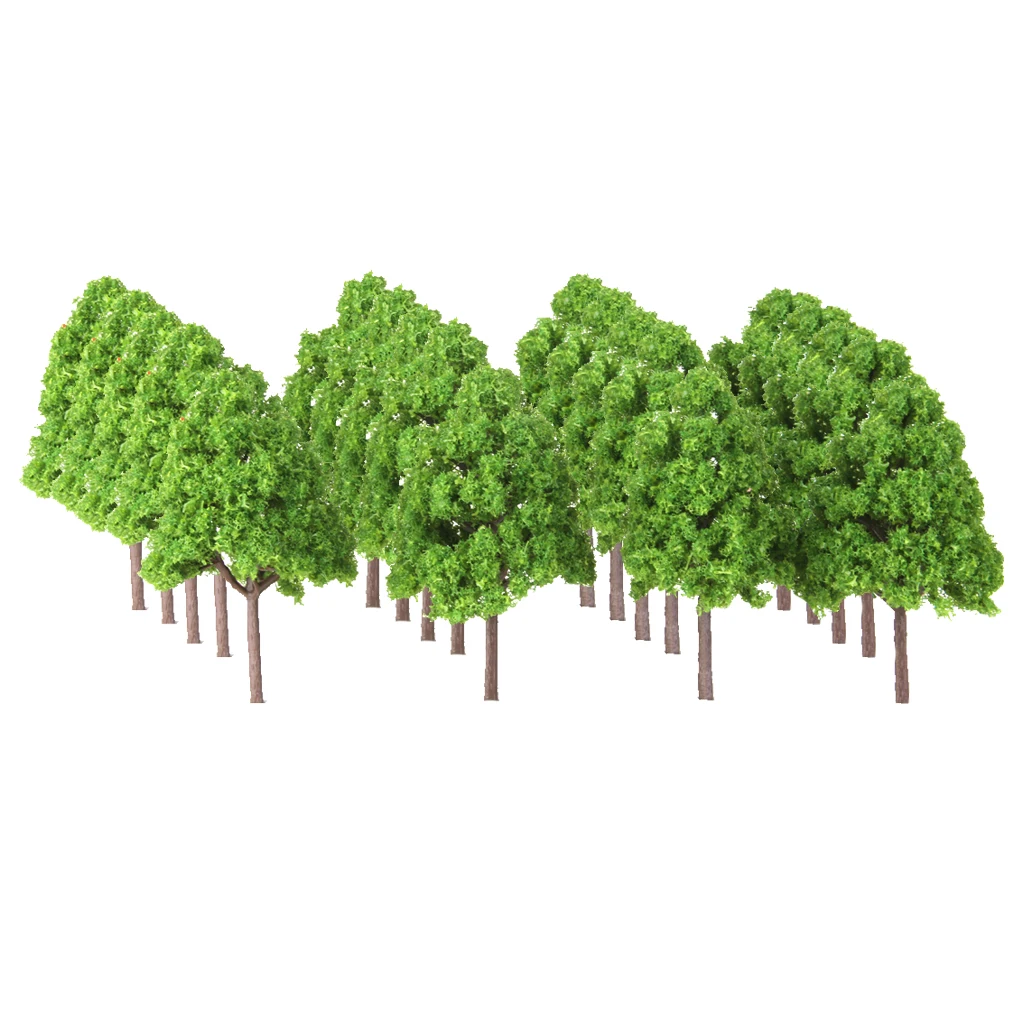 25Pcs Train Layout Model Trees 1:150 N Scale Garden War Game Diorama Scenery Accessory