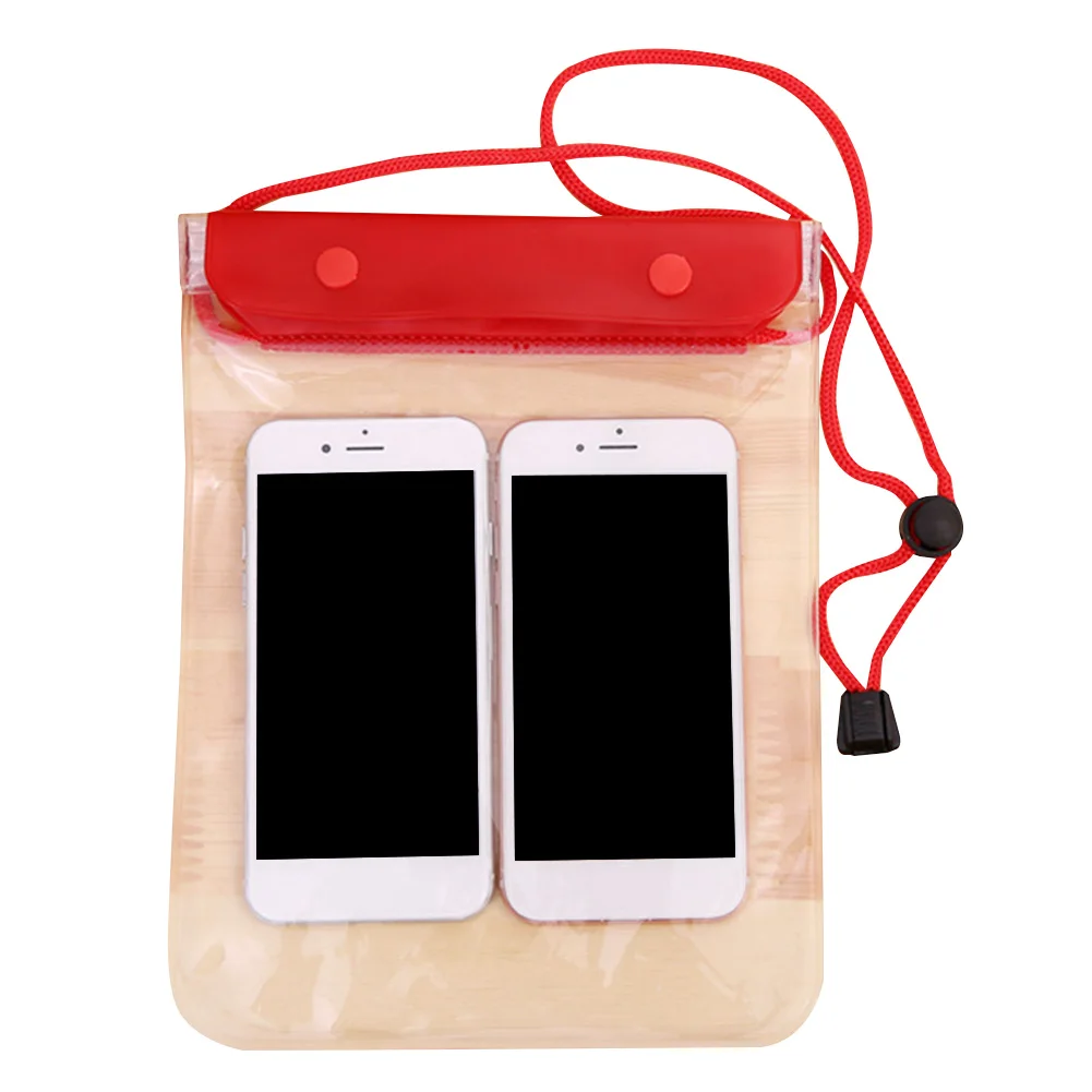 

Underwater Swimming Large Phone Holder Sealing Waterproof Bag Diving Storage Cover Case Transparent PVC Beach With Lanyard