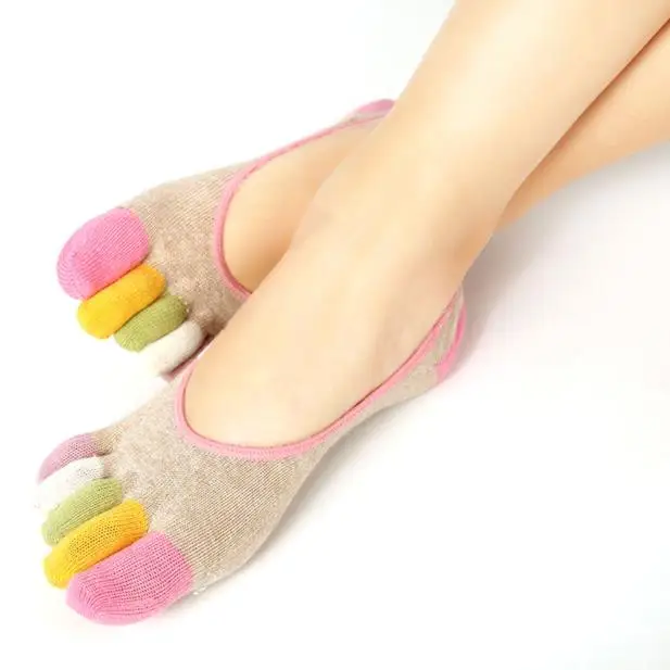 

Five Finger Toe Casual woman socks summer boat Toe Colorful Non Slip Soft Ventilation Massage Toe Socks Lovely Girls Cotton A75
