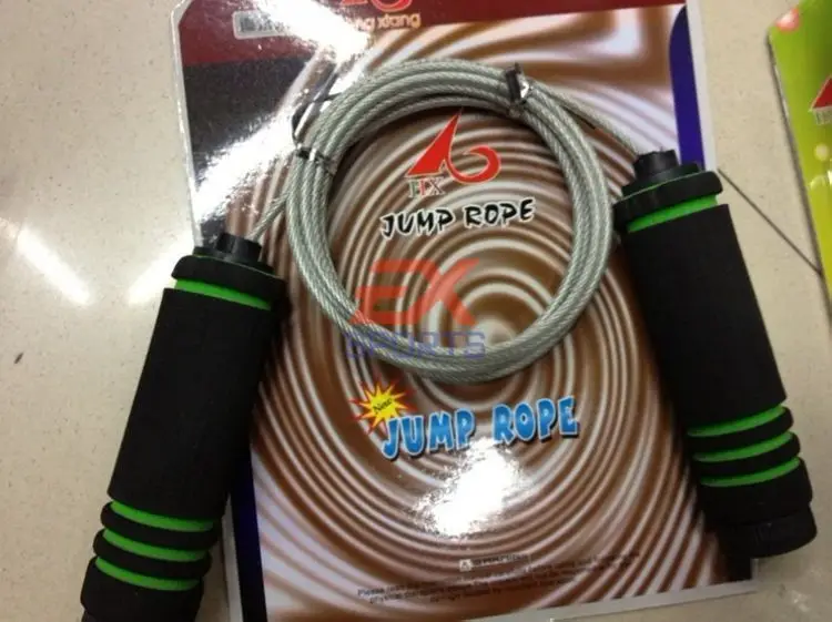 Wire Rope Skipping Steel Cable Ultra Speed Agility Wire Skipping Jump Rope Fast With Sponge Handle 2 (6)