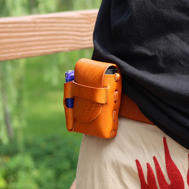 Buy Genuine Leather Cigarette Packs Lighters Belt Clip