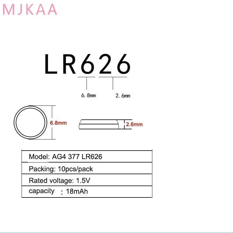 20 штук упак. батарея AG4 377A 377 LR626 SR626SW SR66 LR66 монетного типа для часов|Часовые