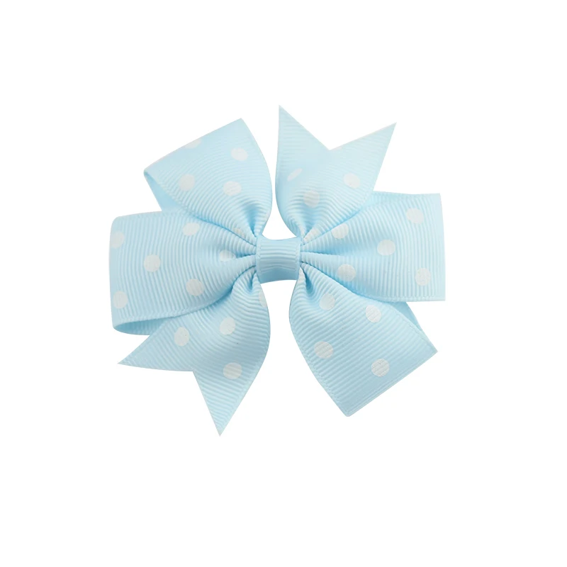 Polka Dot Grosgrain Ribbon Bows with Alligator Clip Kids Girls Colourful Bow Tie Hairpins Headwear Hair Accessorises (10)