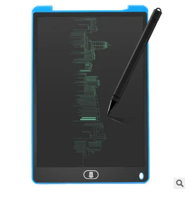 Портативный 8,5 дюймов Smart ЖК дисплей записи планшеты электронный рисунок Pad графический планшет, с косметический карандаш, дети - Цвет: Синий