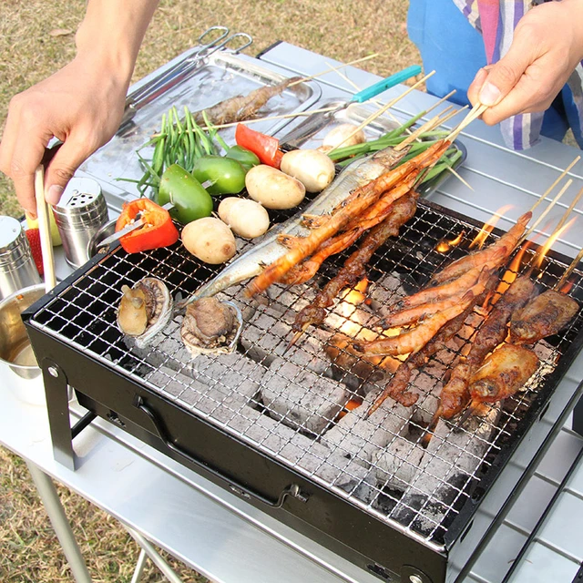 Kaginushi Charcoal Konro Grill With Mesh Net Medium, 49 OFF