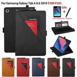 Чехол для Samsung Galaxy Tab A 8,0 2019 с S Pen 8,0 SM-P200 P200 P205 P207 чехол Funda планшет Многофункциональная подставка для карт