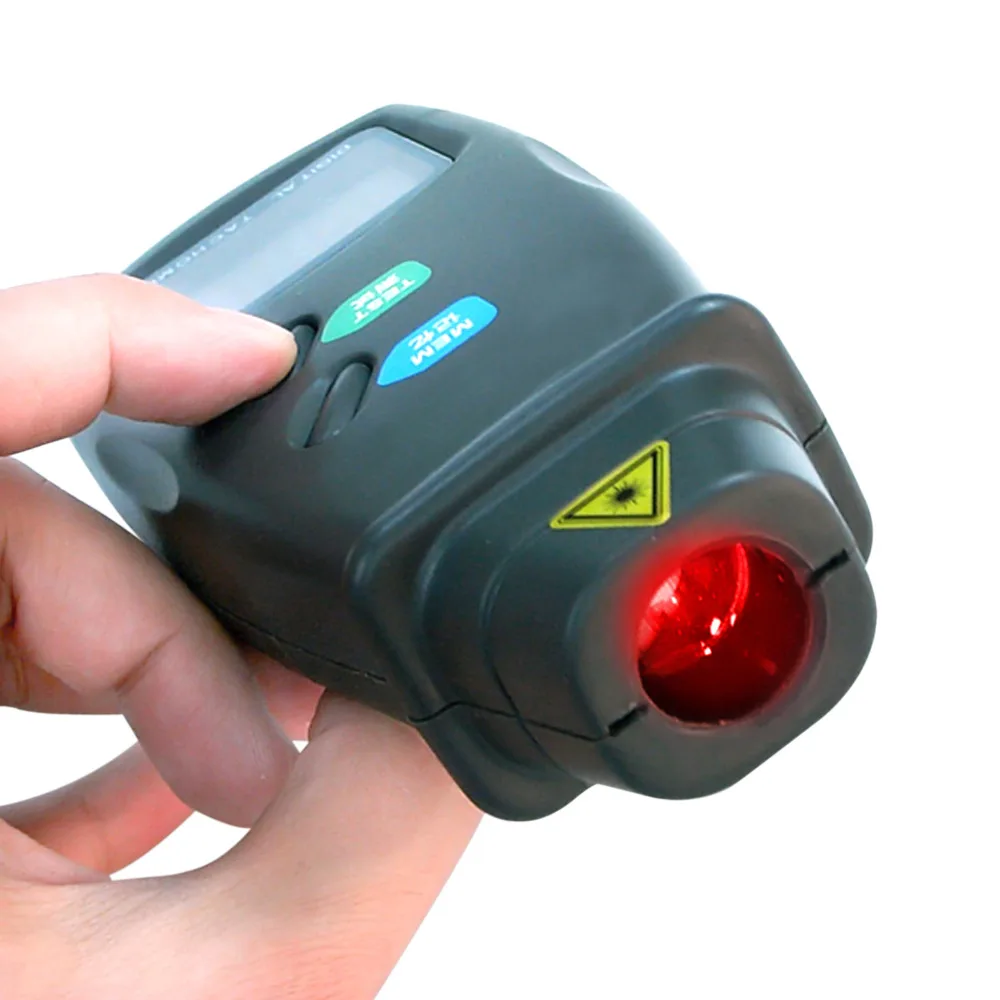 Портативный цифровой светодиодный лазерный фотобесконтактный Тахометр 2,5 до 99999 об/мин Диапазон вращения скорости