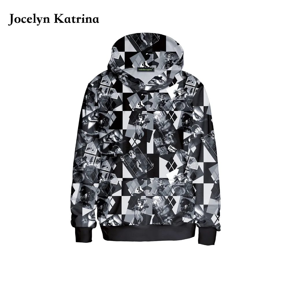 

Jocelyn Katrina Female double pocket hooded sweater autumn and winter new sets of loose long-sleeved sweatshirt