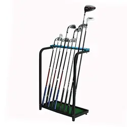 Стойка для гольф-клуба, прочный металлический держатель для хранения 9 клубов, органайзеры для клюшек для гольфа
