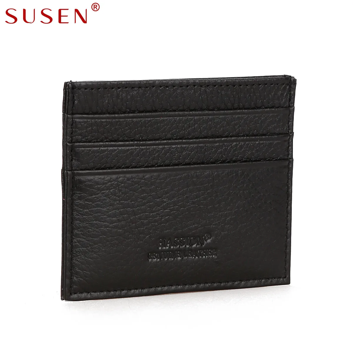 SUSEN 2061 Men Business Wallet Top Genuine Leather Soft Multi card Bit