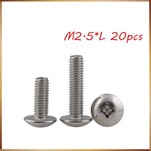 20PCS-M2.5*4/5/6/...16 болтов гвозди 304 нержавеющая сталь крест утопленный плоская головка