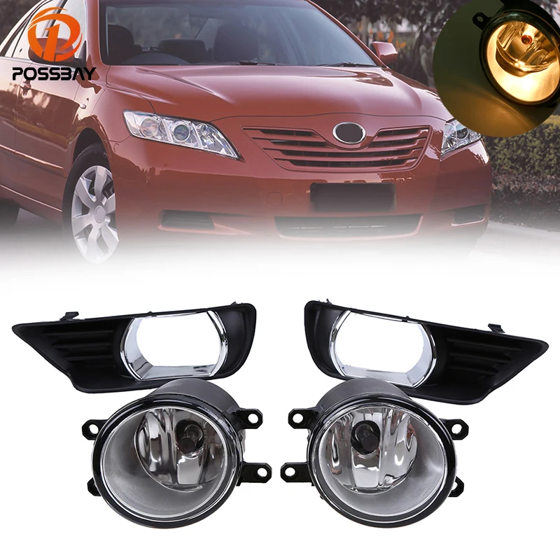 POSSBAY Front Bumper Left Right Fog Lights Lamp H11 Bulbs Switch