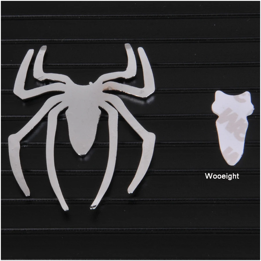 Wooeight Car-Styling 3D ChromeSilverGold Metal Spider Car Sticker Decal Badge 3D Animal For Auto Body Cars Motorcycle Mobile (8)