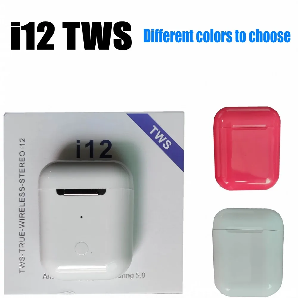 

Best price i12 tws Bluetooth Earphone Wireless earphones Touch control Earbuds with Charging case for all smart phone pk i10 TWS