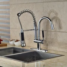 Кухонный кран из хромированной латуни кран Весна 2 носик смеситель с поворотным изливом кран с плита ротора