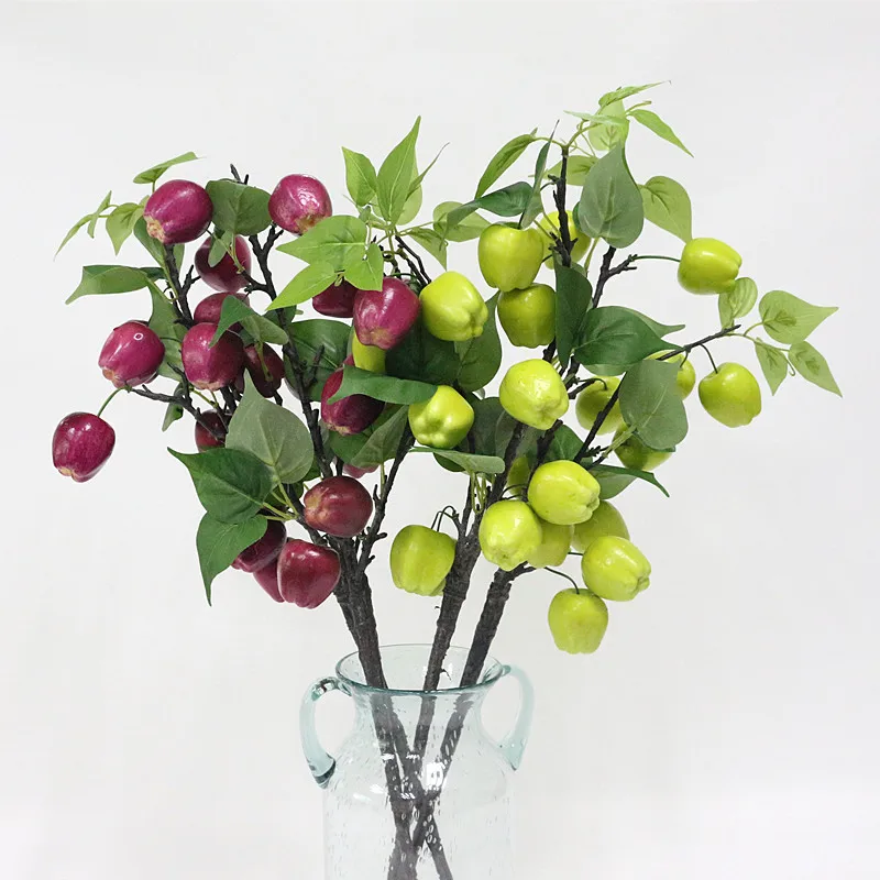 Flone Artificial Apple Tree Simulation Foam Apple Tree Branch Fake Plant Flower Home Party Table Decor Plant (1)