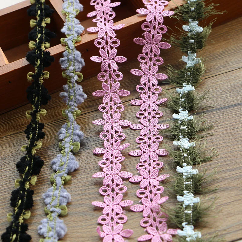 

Mixed Style Combination 10yards 3cm cotton lace fabric DIY fabric lace flower gift ribbon decoration material color cotton lace
