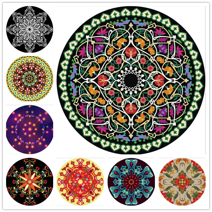 Круглой формы ковер не скользит коврики коврик для йоги для Спальня кафе Гостиная игры ковер компьютерный стул повесить корзина мат