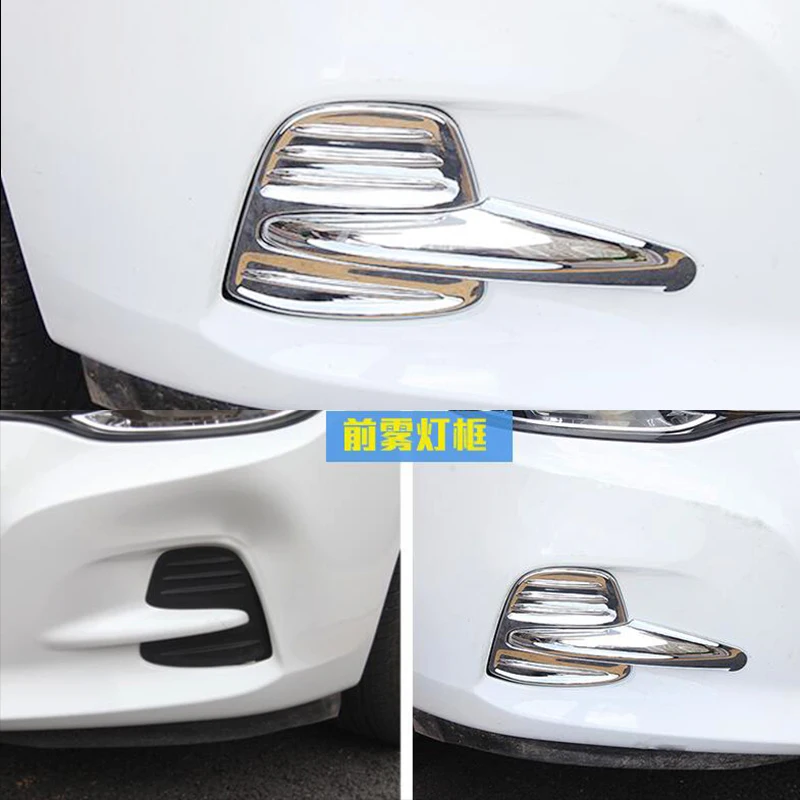 For-Chevrolet-CAVALIER-2017-ABS-Chrome-Car-front-fog-lamp-cover-frame-panel-Cover-Trim-Car