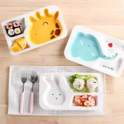 AYC мультфильм керамическая для маленьких детей японский посуда тарелка сетки пластины creative разделения детский завтрак блюдо лук
