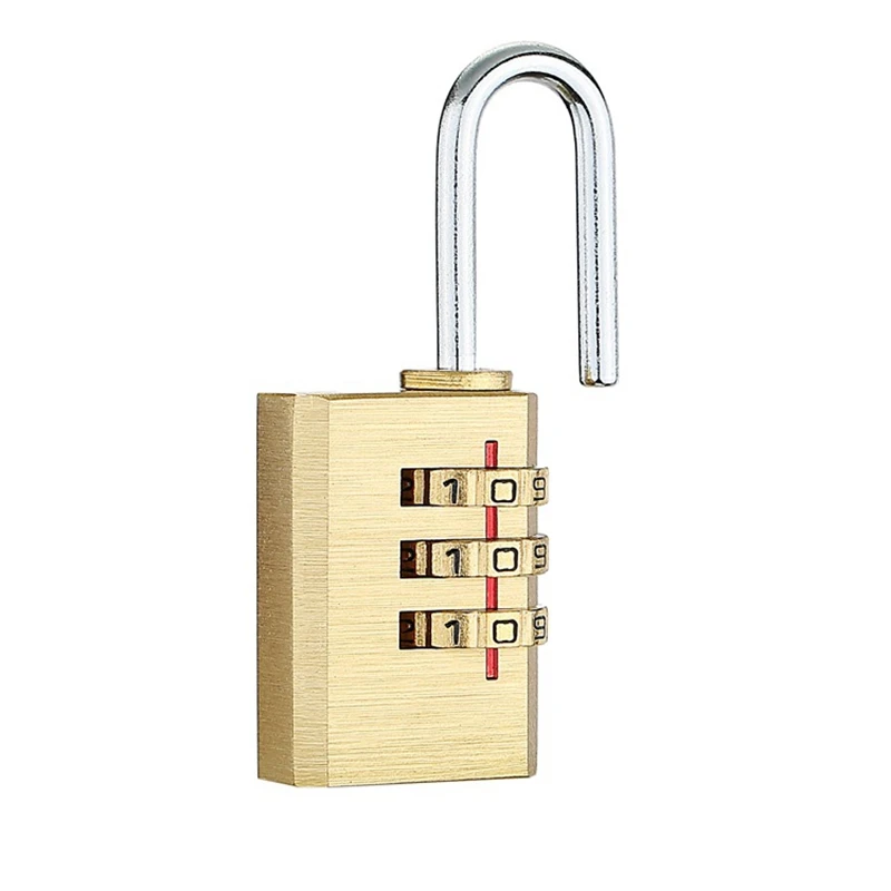 High Security Pure Copper Mini Lock 3 Digit Combination Password Lock Travel Luggage Code Padlock Suitcase Locks 3