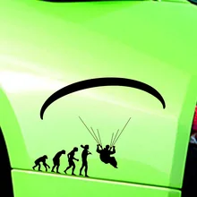 15.9*13.2CM 10 Color Funny Human Evolution Extreme Sport Paragliding Car Stickers Motorcycle Reflective Vinyl Decals