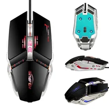EPULA мода Проводной офис игра Мышь 3200 Точек на дюйм 8D пуговицы светодиодный механические Проводная Мышь для портативных ПК