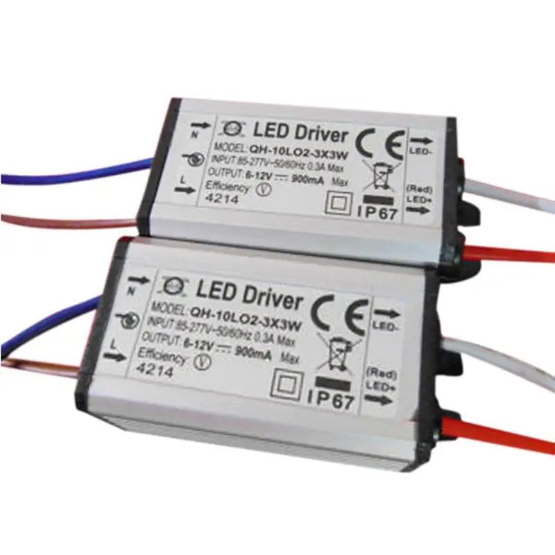 

AC 85-277V 10W light LED Driver Power Supply Adapter IP67 350mA 900mA For High Power LED Light Lamp